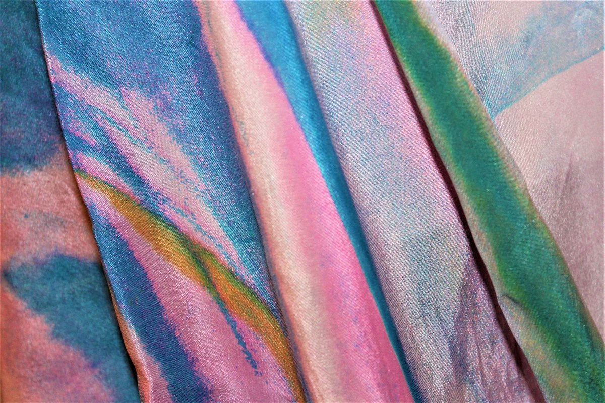 Close-up of fabrics in different colors